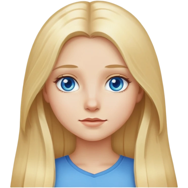 I don't know? girl with long blonde hair blue eyes  emoji