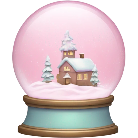 Pastel pink snow globe emoji