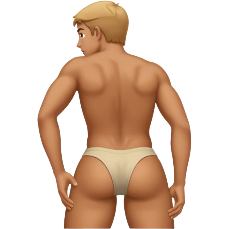 Grabbing butt and looking back emoji