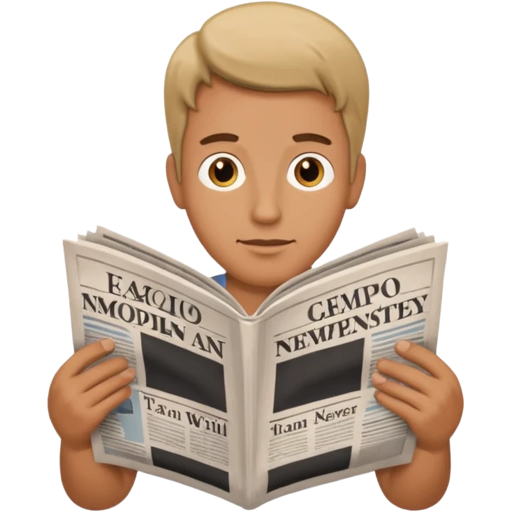 man reading newspaper emoji