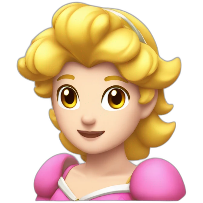 princess peach mixed with mr. beast emoji