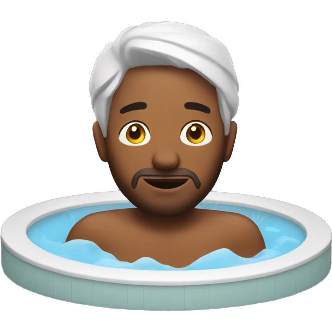 Guy in a hot tub emoji