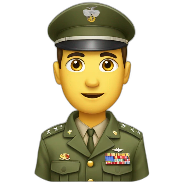 military man with parashute emoji