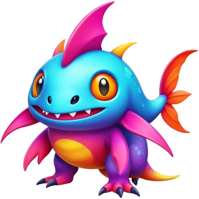 Randomly-colored colorful Fakémon-creature emoji