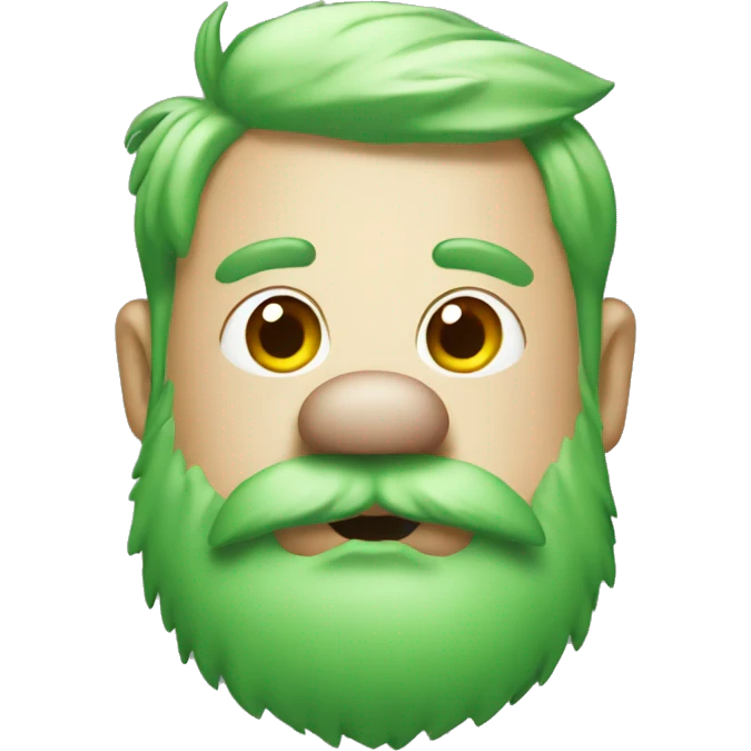green pig with beard emoji