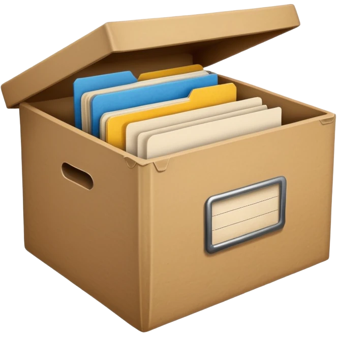 file storage box with label emoji