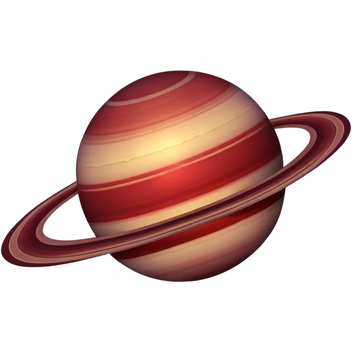 Saturn Burgundy emoji