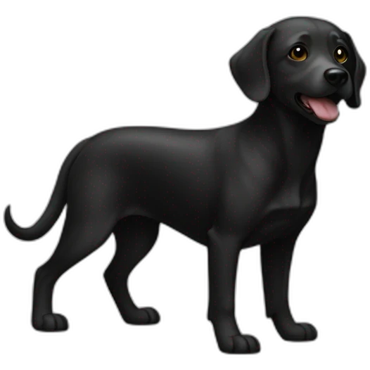 Chien noir emoji
