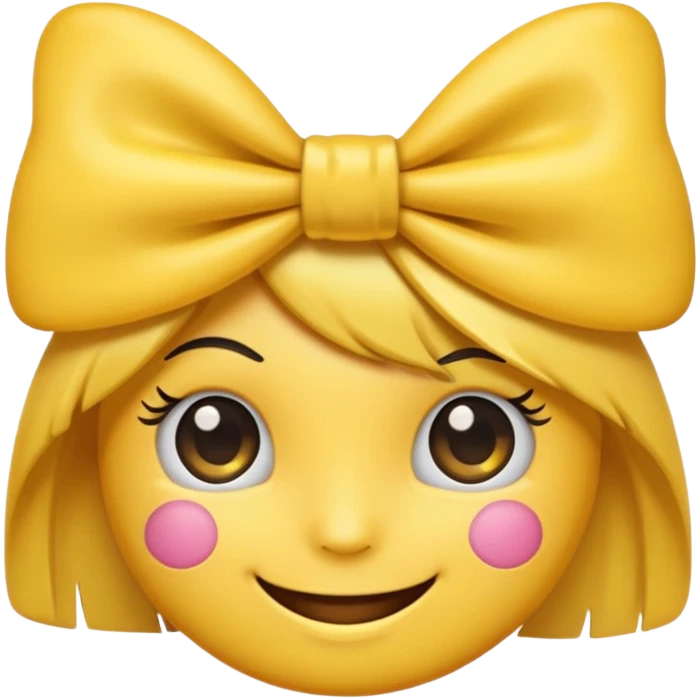 Make a emoji whit lashes and a bow emoji