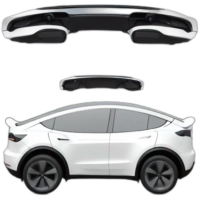 Tesla model y white emoji