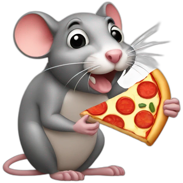 rat eating pizza emoji