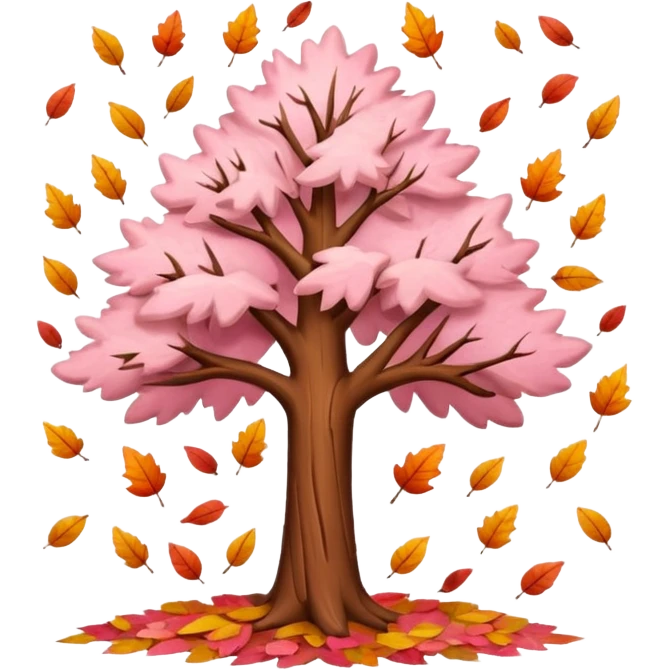 light pink autumn tree emoji
