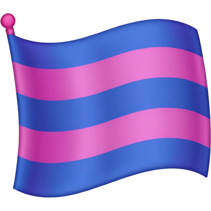 bisexual flag waving emoji