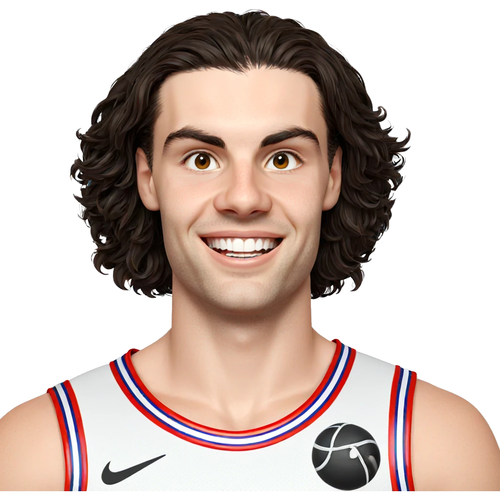 smiling boy in basketball uniform emoji