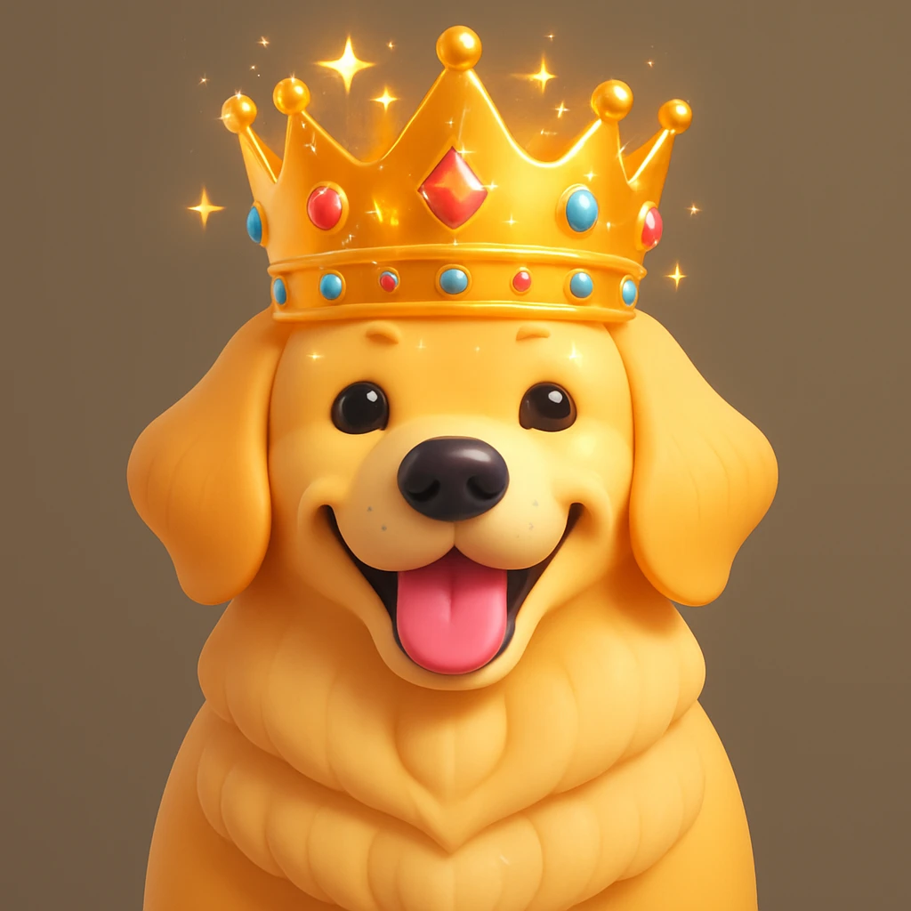 Make the crown sparkle in the style of microsoft 3d fluent emojis, preserving the 3D emoji style look. emoji