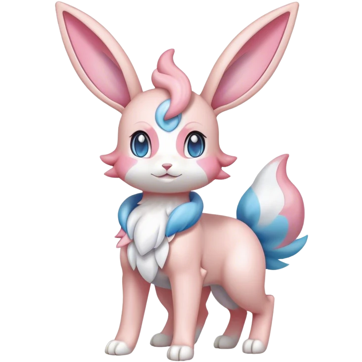 Sylveon-Bunny-Pokémon full body emoji