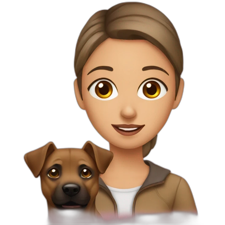 Fille avec malinois emoji
