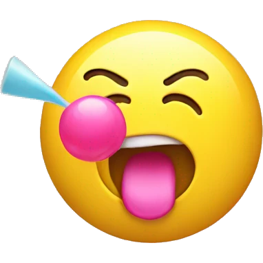 Yellow emoji blowing bubblegum emoji