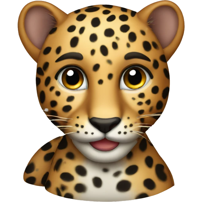 Cute leopard emoji