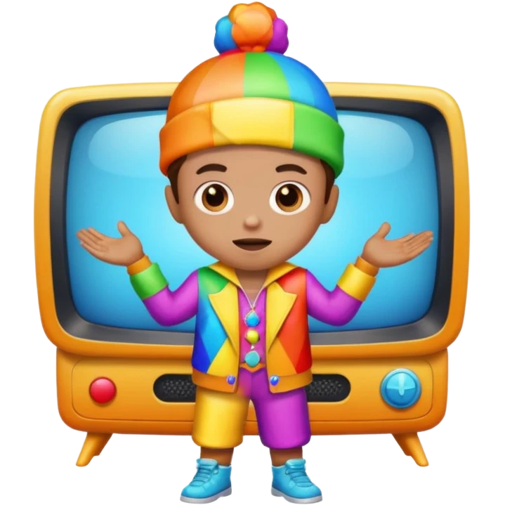 🩵A kid wear crazy on tv. emoji