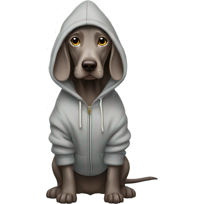 weimeraner in a hoodie emoji