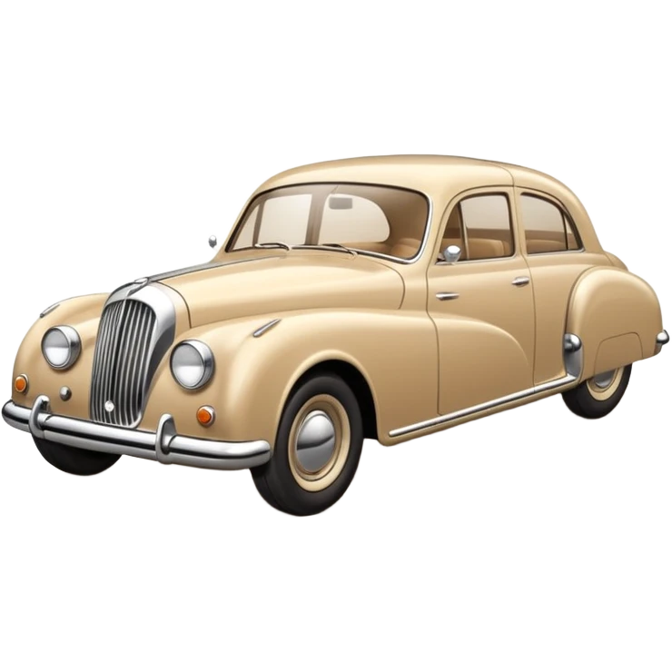 Beige retro long car emoji