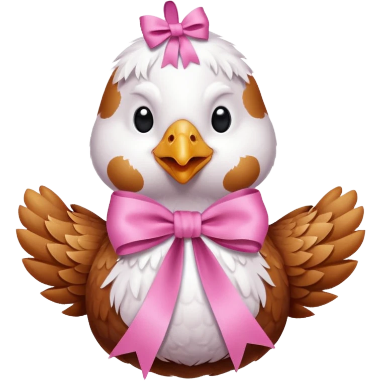 chicken tie up the ribbon emoji