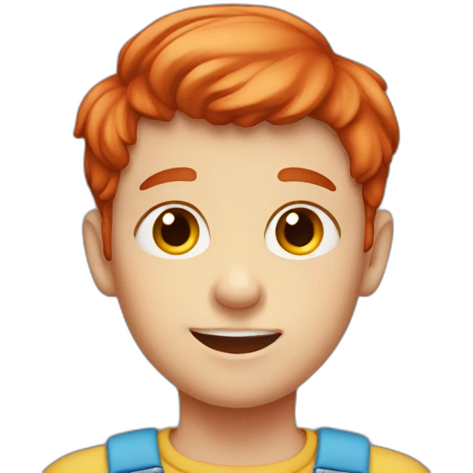 small red head boy with braces emoji