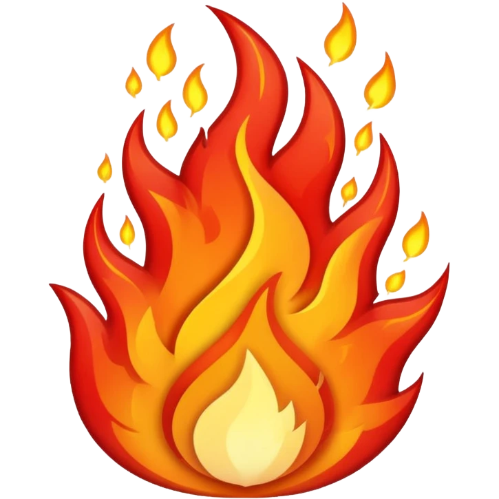 glitter red beutiful fire emoji