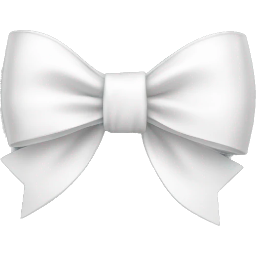 White bow on white bow emoji