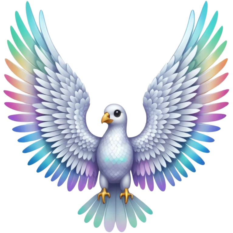 glitter wings white emoji