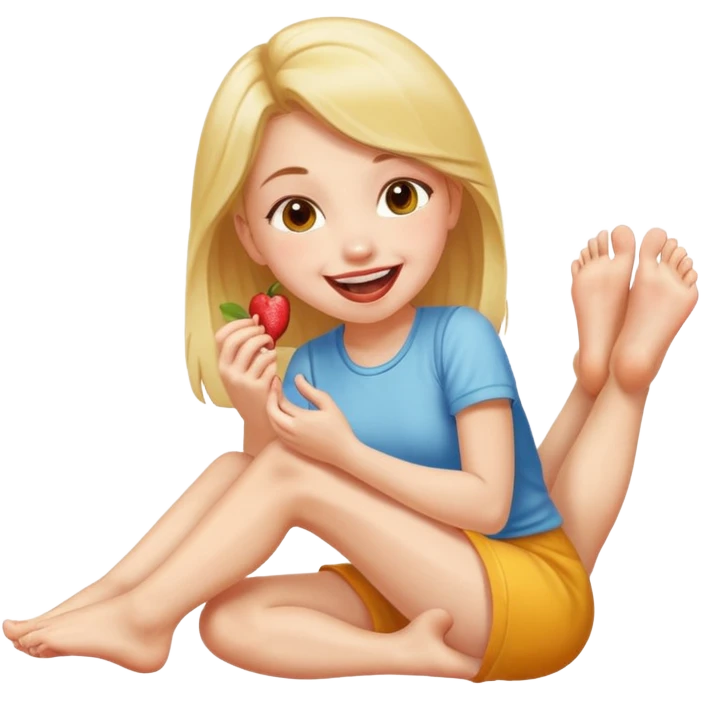 Licking girl feet emoji