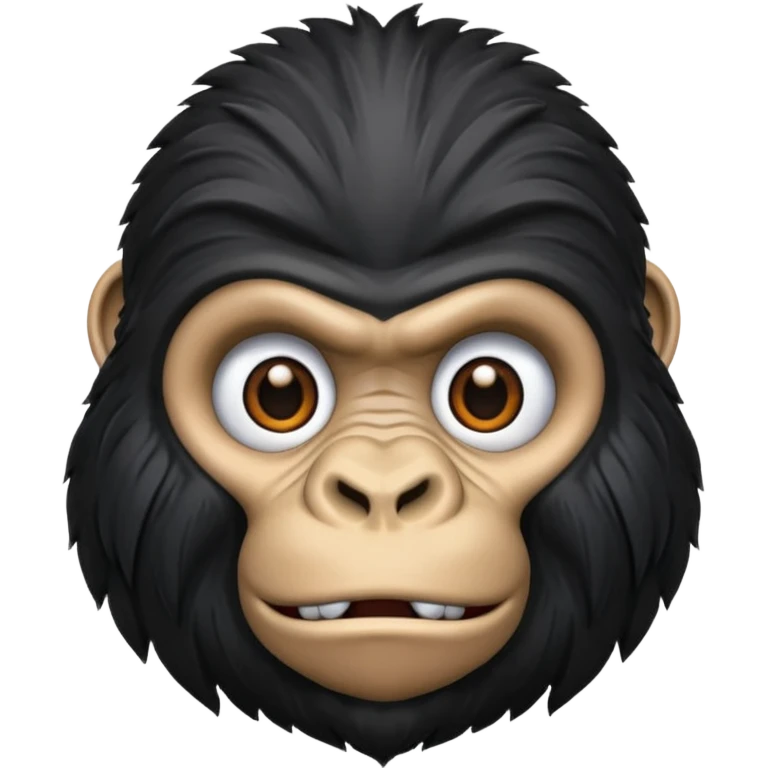 A black gorilla face emoji
