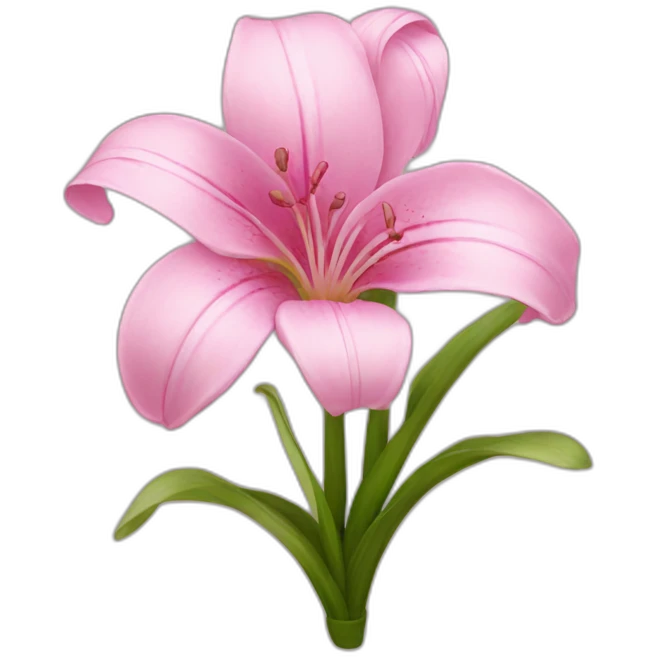 Flower lys pink emoji