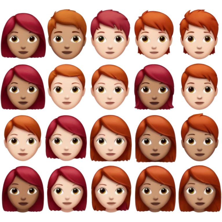 red hair people emoji