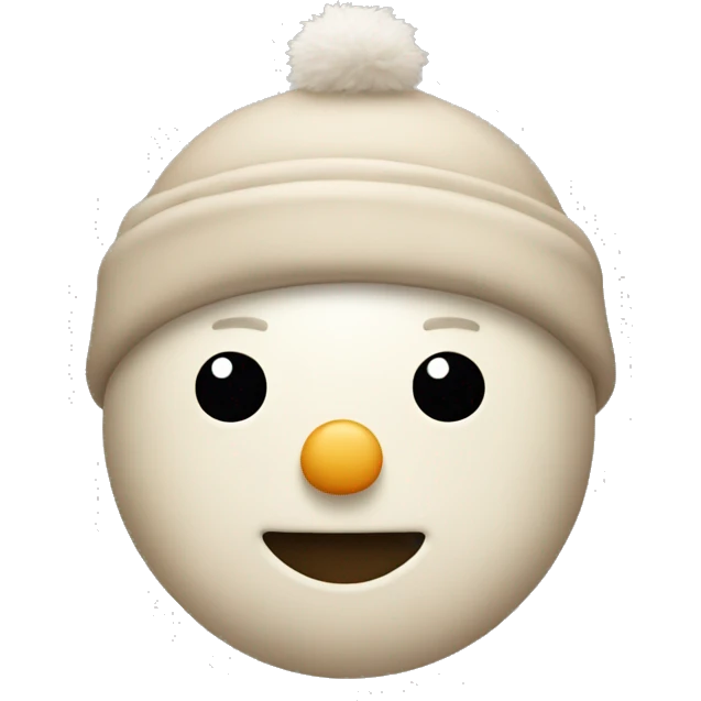 Beige asthetic snowman emoji