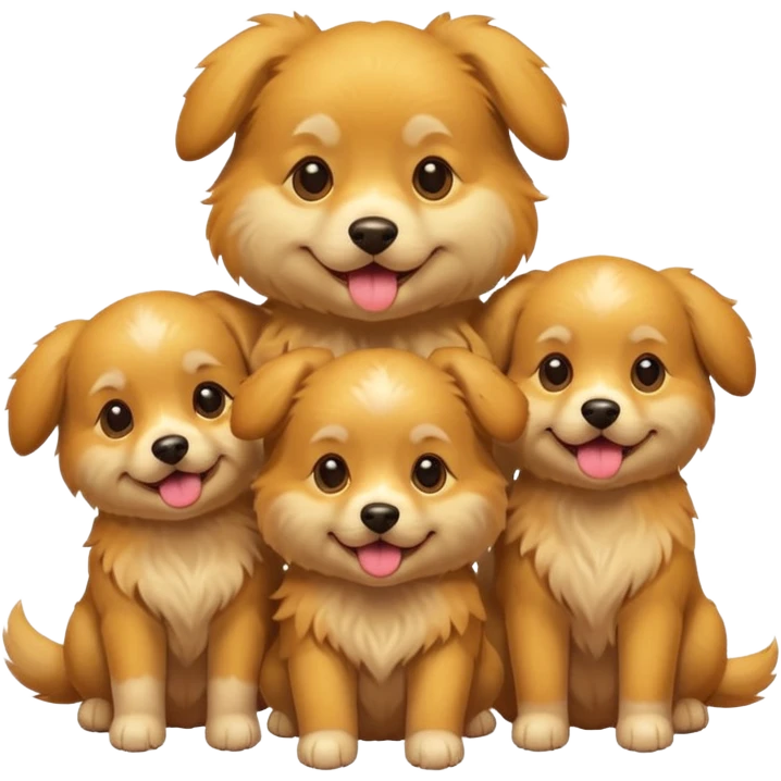 dog with its puppies emoji