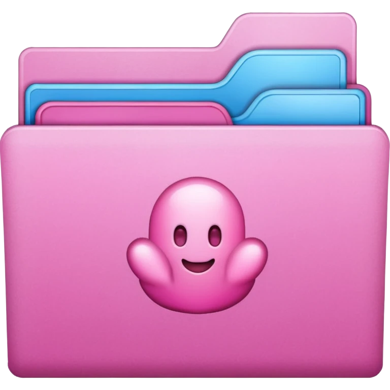 windows 10 folder light giltter pink emoji