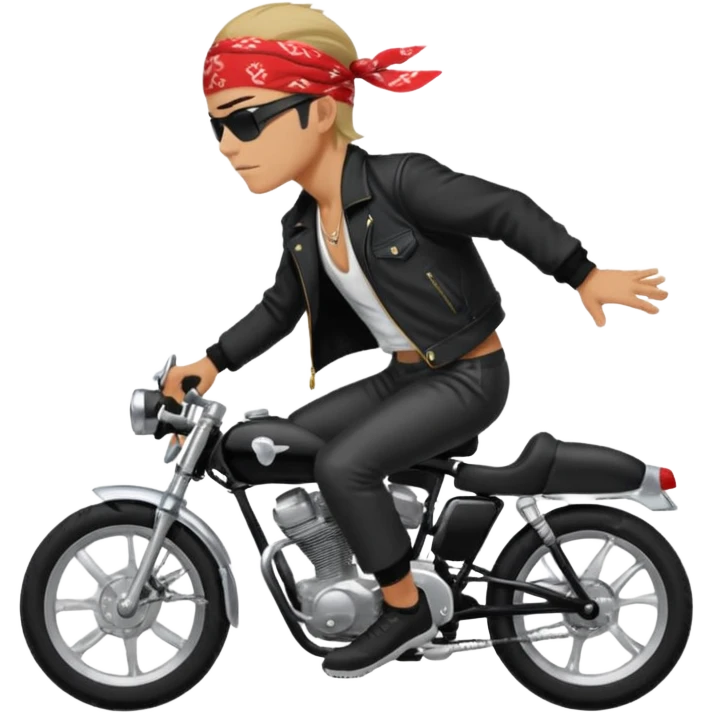 A Bosozoku guy is riding his bike emoji