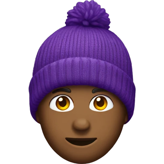 create a purple beanie  emoji