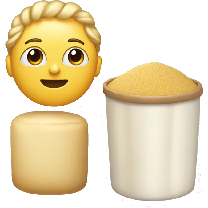 Chapagne and flour emoji