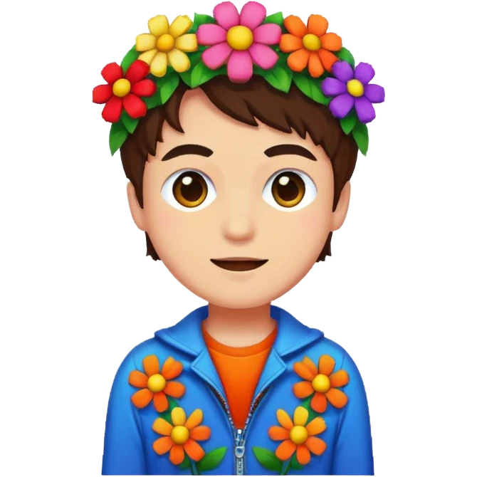 flower boy pixel art  emoji