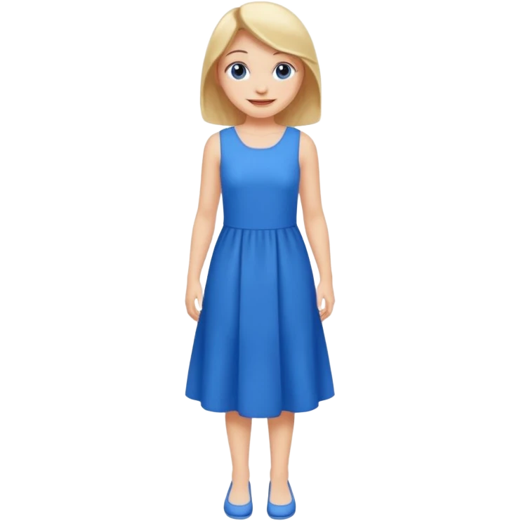 девушка в полный рост стоит улыбается emoji