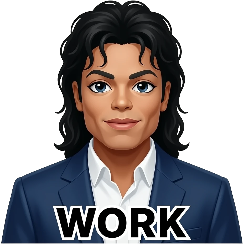 Michael Jackson qui fait le mot Work emoji