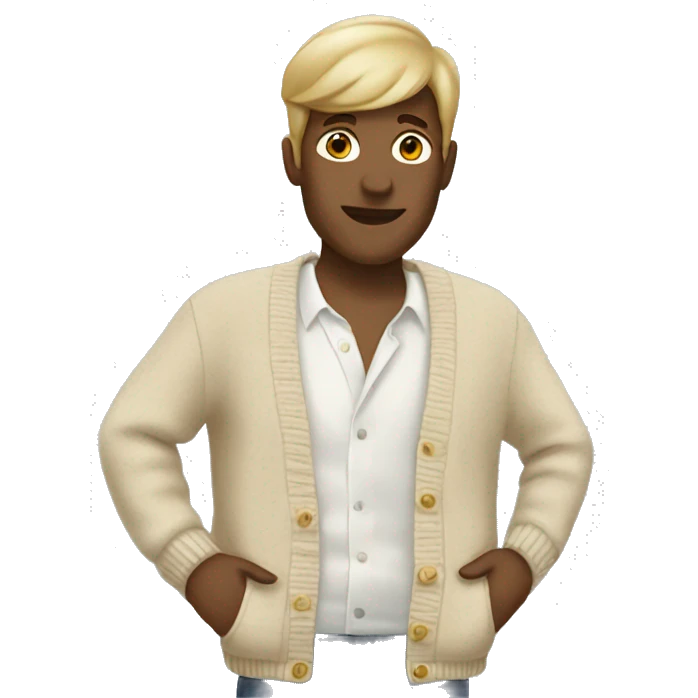 beige cardigan emoji