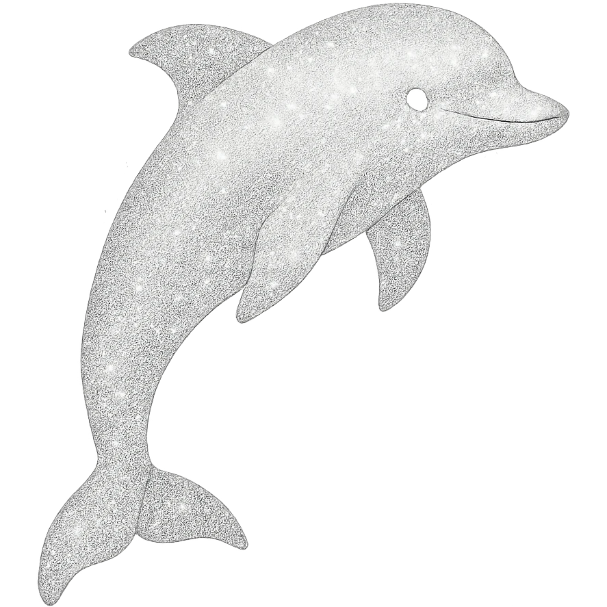 sparkly white dolphin emoji