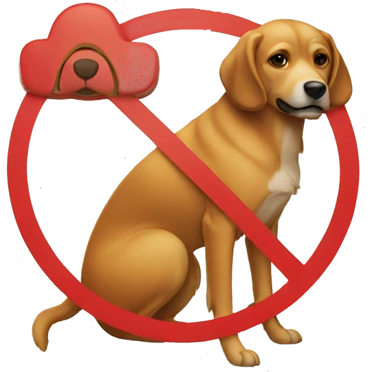 no dogs sign emoji