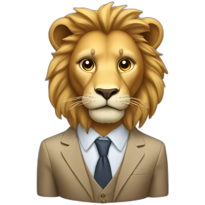 Consulting lion emoji