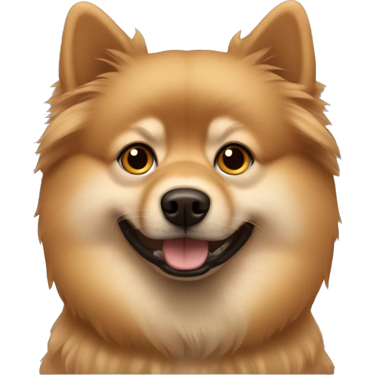 A light brown big Spitz. His face is covered with dark brown spots emoji