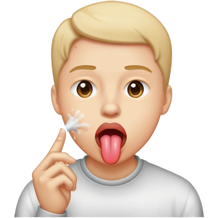 spitting with tongue emoji